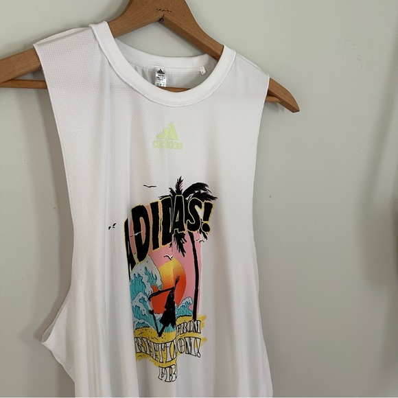 ADIDAS Recycled Plastic Sleeveless Mens Tank Top Muscle Shirt Size Small - Picture 5 of 12